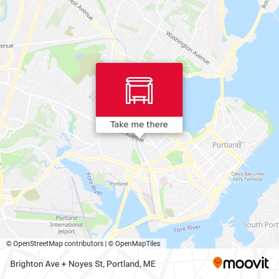 Brighton Ave + Noyes St map