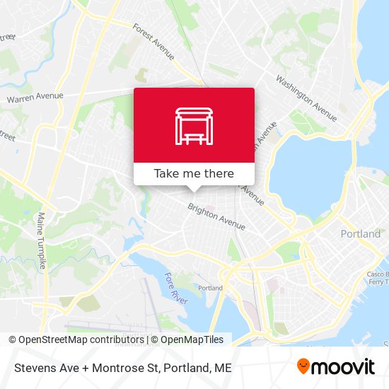 Stevens Ave + Montrose St map