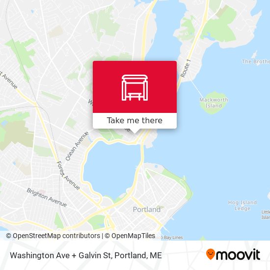 Mapa de Washington Ave + Galvin St