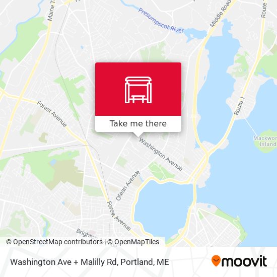 Washington Ave + Malilly Rd map