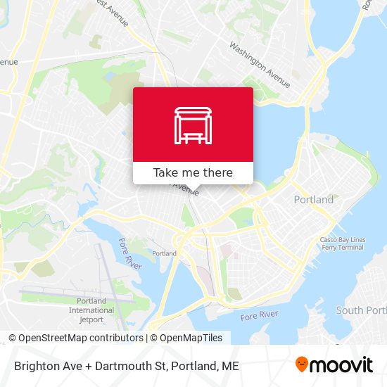 Brighton Ave + Dartmouth St map