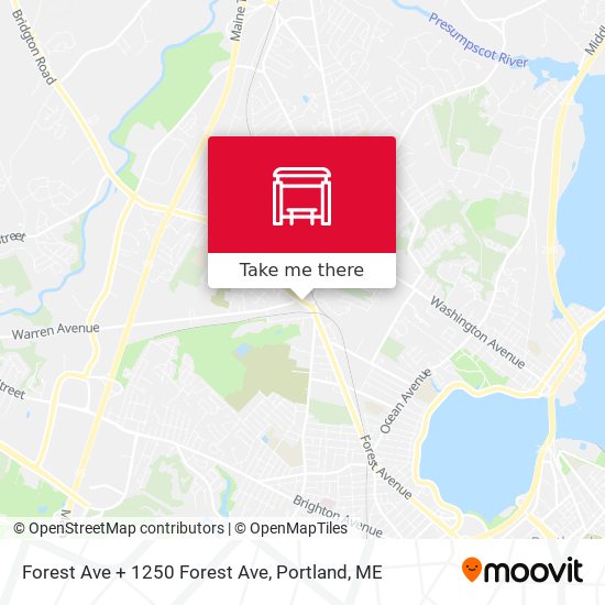 Mapa de Forest Ave + 1250 Forest Ave