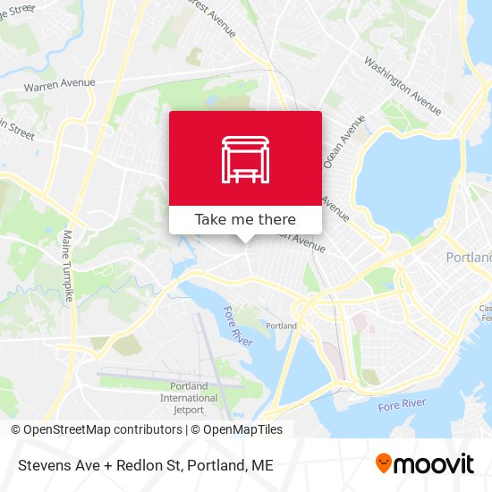 Stevens Ave + Redlon St map