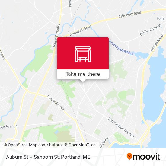 Mapa de Auburn St + Sanborn St