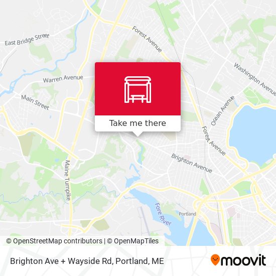 Brighton Ave + Wayside Rd map