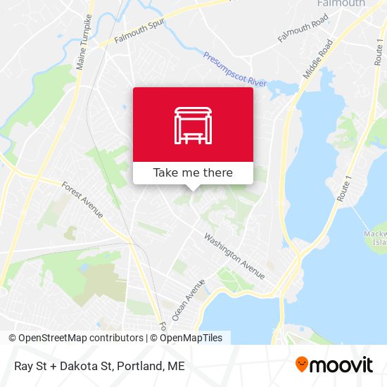 Ray St + Dakota St map