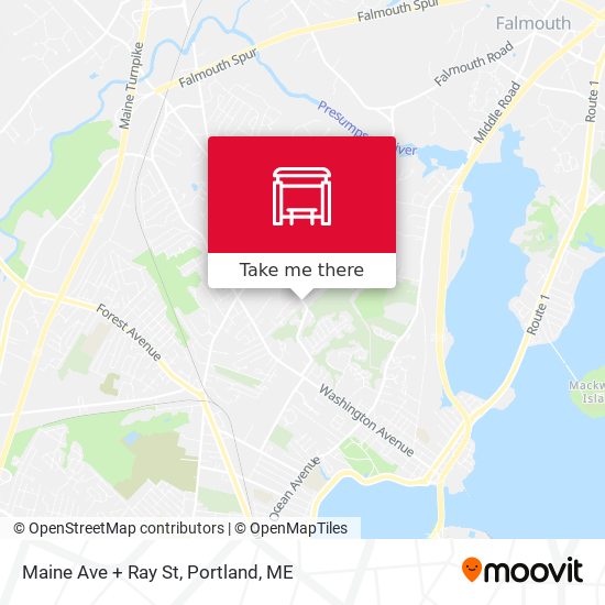 Maine Ave + Ray St map