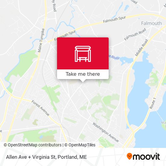 Allen Ave + Virginia St map