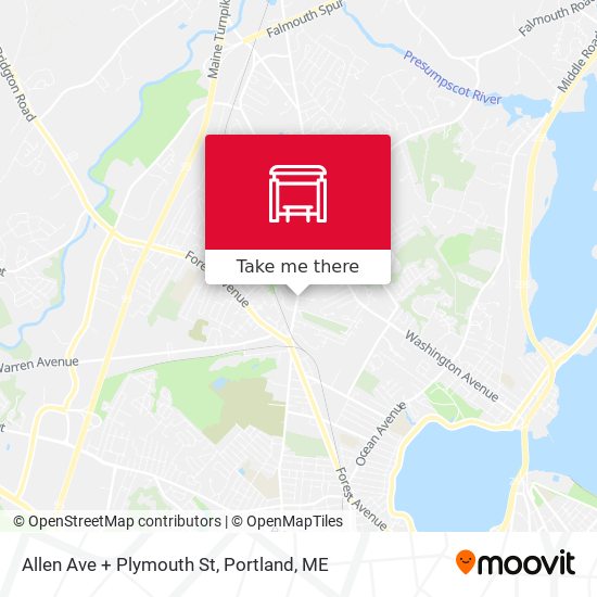 Allen Ave + Plymouth St map