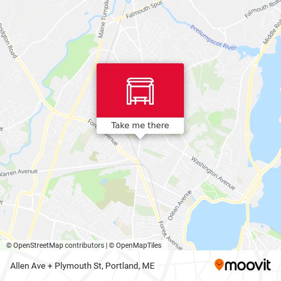 Allen Ave + Plymouth St map