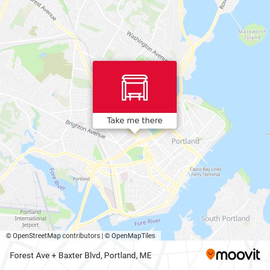 Mapa de Forest Ave + Baxter Blvd