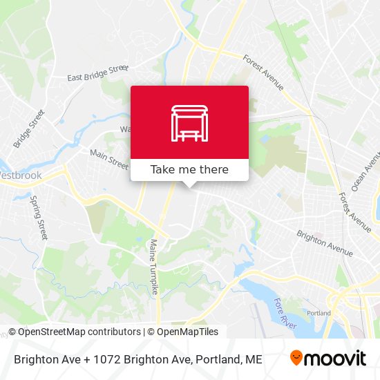 Mapa de Brighton Ave + 1072 Brighton Ave