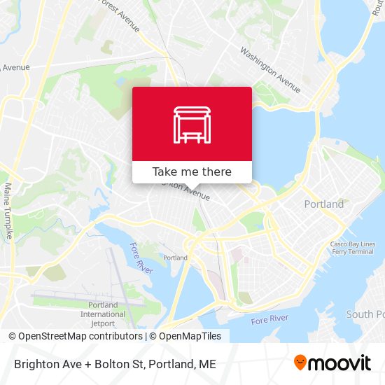 Brighton Ave + Bolton St map