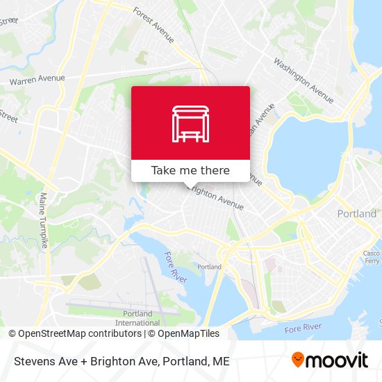 Stevens Ave + Brighton Ave map