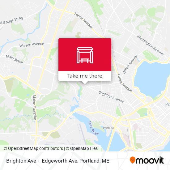 Brighton Ave + Edgeworth Ave map