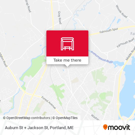 Auburn St + Jackson St map