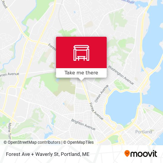Mapa de Forest Ave + Waverly  St