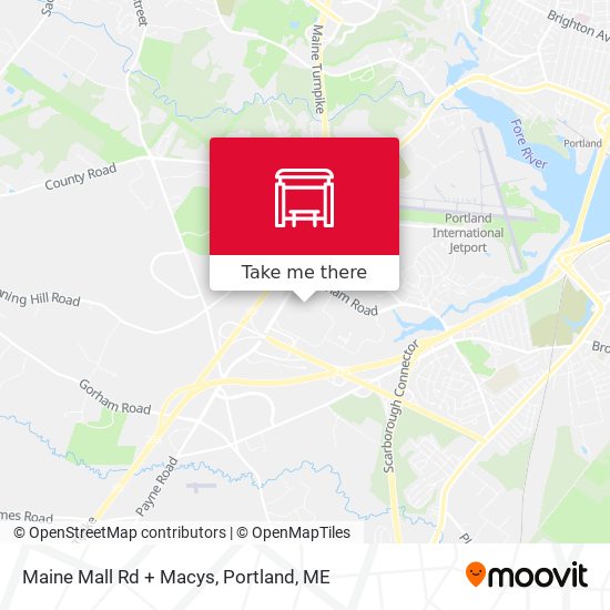 Maine Mall  Rd + Macys map