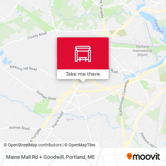 Maine Mall Rd + Goodwill map