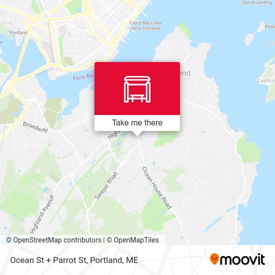 Ocean St + Parrot St map