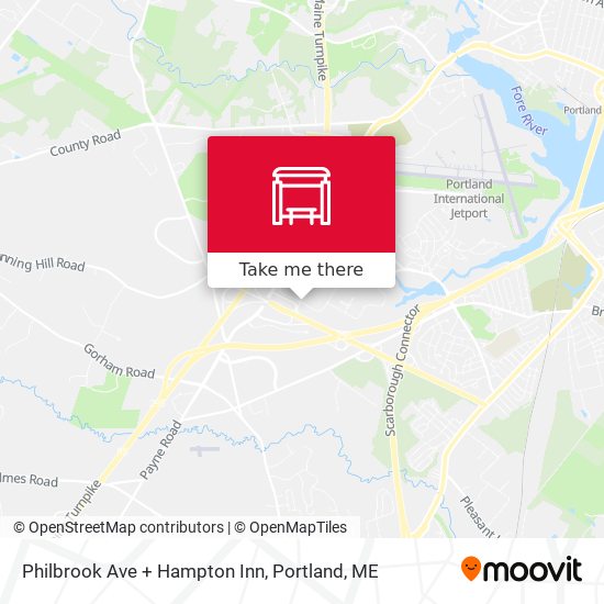 Philbrook Ave + Hampton Inn map