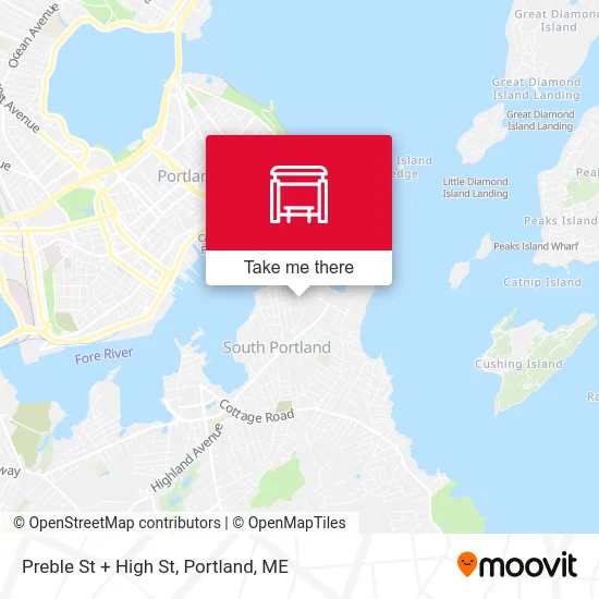 Preble St + High St map