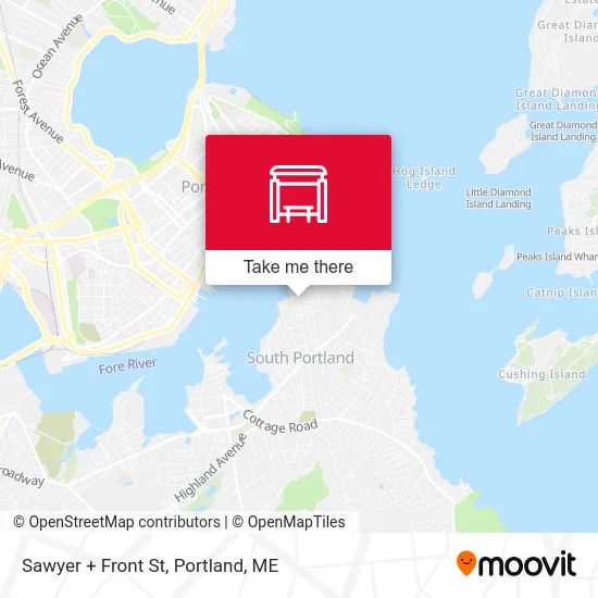 Sawyer + Front St map