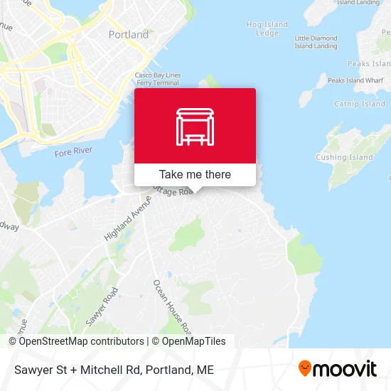 Sawyer St + Mitchell Rd map