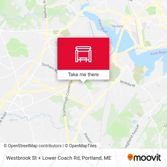 Westbrook St + Lower Coach Rd map