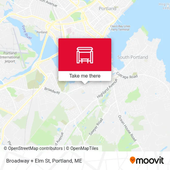 Mapa de Broadway + Elm St