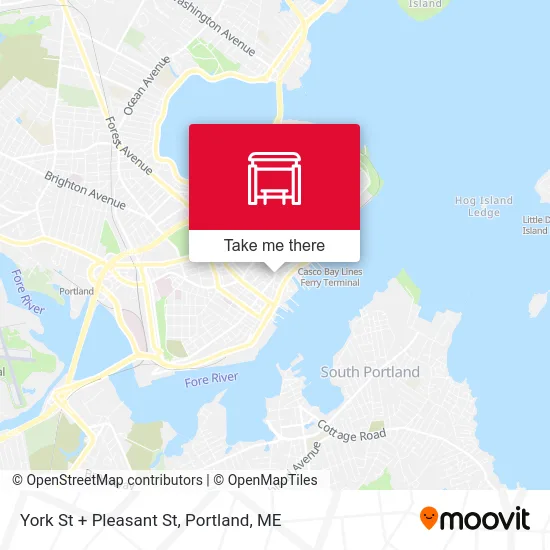 York St + Pleasant St map