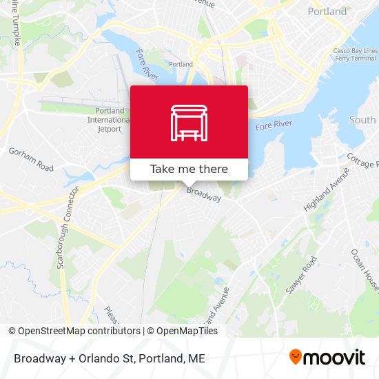 Broadway + Orlando St map