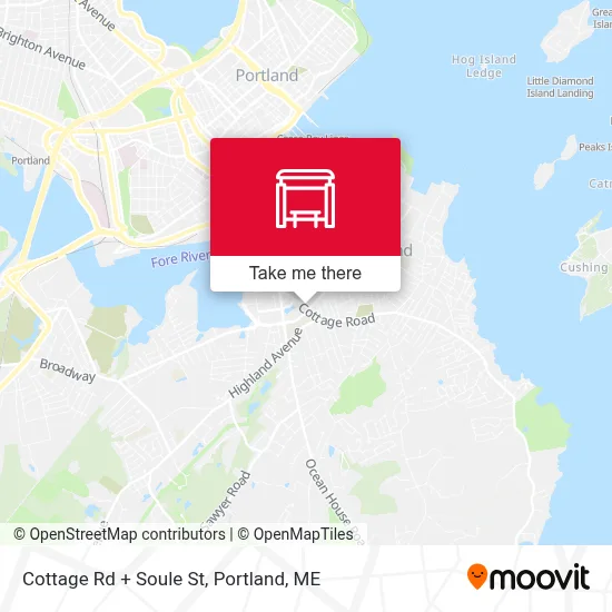 Cottage Rd + Soule St map