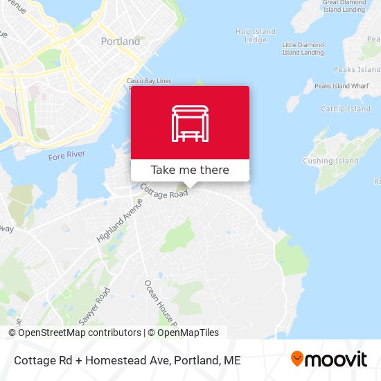 Cottage Rd + Homestead Ave map