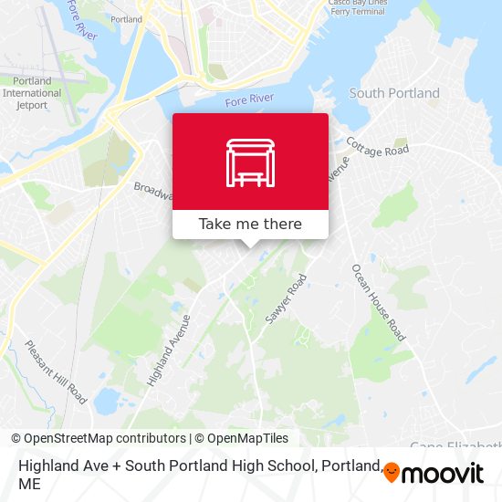 Mapa de Highland Ave + South Portland High School