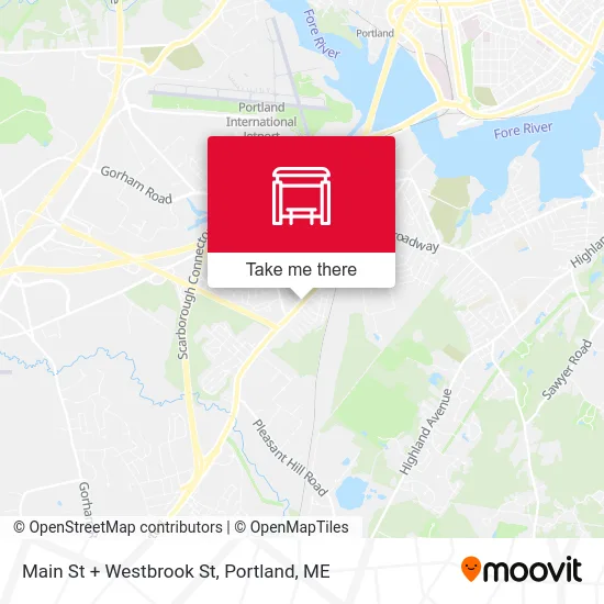 Main St + Westbrook St map