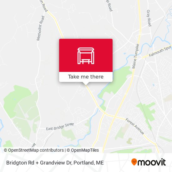 Bridgton Rd + Grandview Dr map