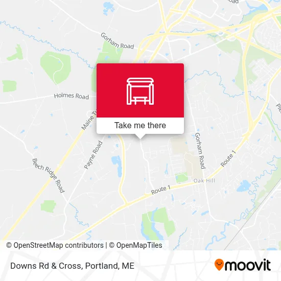 Downs Rd & Cross map
