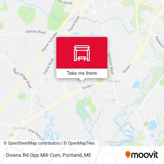 Downs Rd Opp Mill Com map