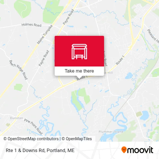 Rte 1 & Downs Rd map