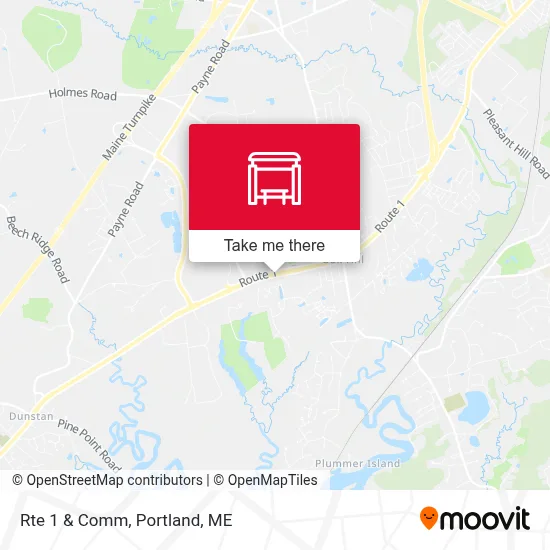 Rte 1 & Comm map