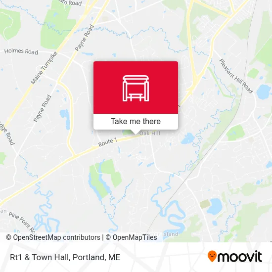 Rt1 & Town Hall map