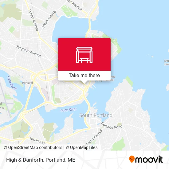 High & Danforth map