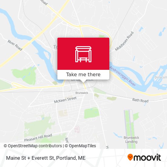 Maine St + Everett St map