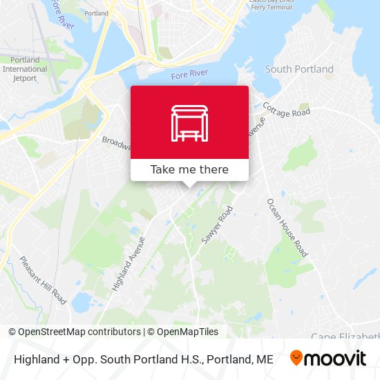 Highland + Opp. South Portland H.S. map