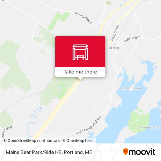 Mapa de Maine Beer Park/Ride  I/B