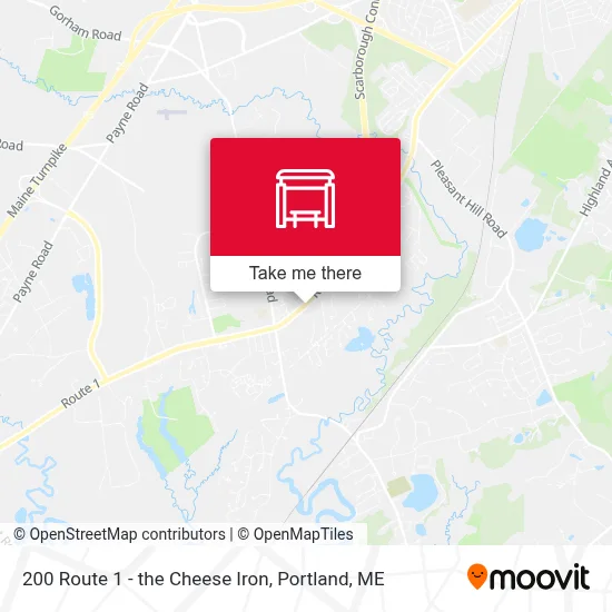 200 Route 1 - the Cheese Iron map