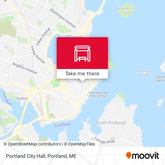 Portland City Hall map