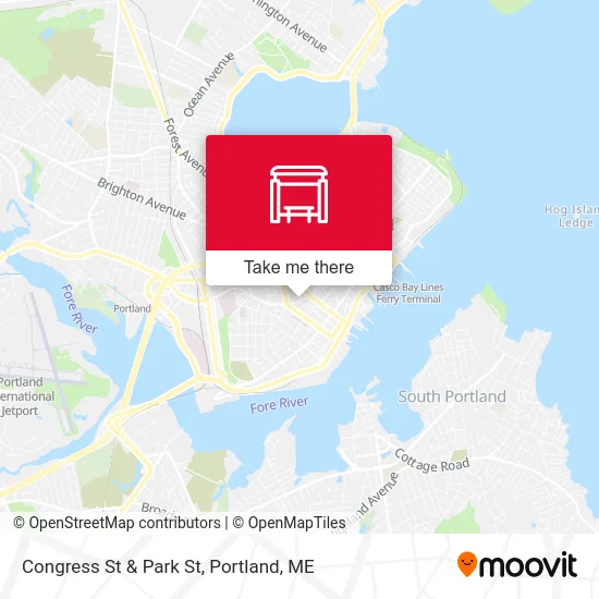 Congress St & Park St map