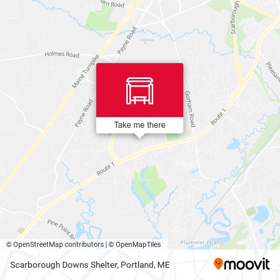 Scarborough Downs Shelter map